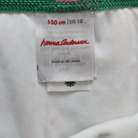 Hanna Andersson Pink and Green Pinapple Ruffled Bikini Swimsuit | girls 12 - Picture 2 of 5